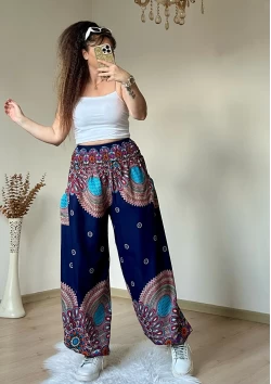Lacivert Bohem Şalvar