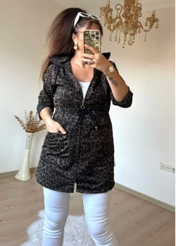 Leopar Mevsımlık Trençkot