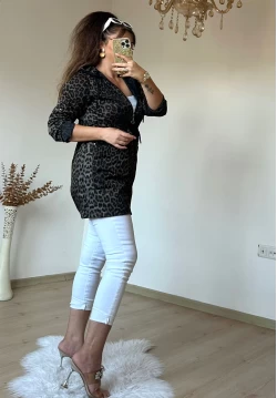 Leopar Mevsımlık Trençkot