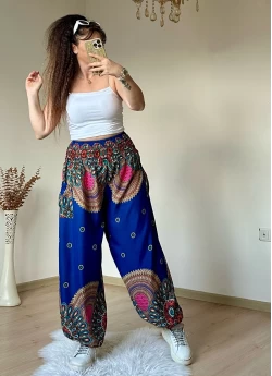 Mavi Bohem Şalvar