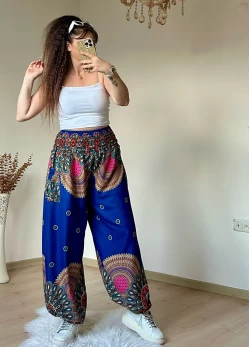 Mavi Bohem Şalvar