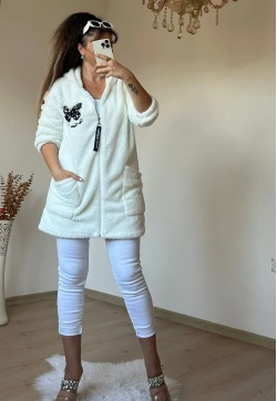Pullu Kelebek Pelus Mont Krem