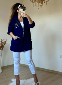 Pullu Kelebek Pelus Mont Lacivert