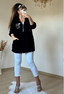 Pullu Kelebek Pelus Mont Siyah