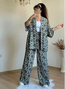 Şal Desen Kımono Takım