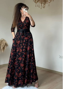 Full-Length Kokina Pattern Dress