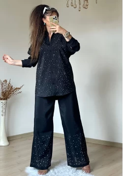 Taşlı Gömlek Takım