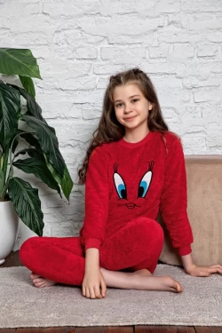 Tweety Kırmızı Çocuk Peluş Takım