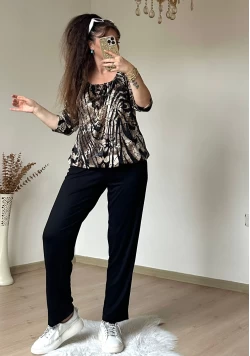 Varak Baskı Zebra Taşlı Takım