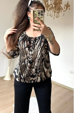 Varak Baskı Zebra Taşlı Takım