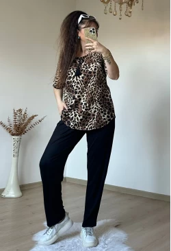 Yaka Bağlamalı Leopar Takım