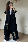 Varak Nakışlı Takım Siyah