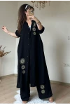 Varak Nakışlı Takım Siyah