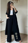 Varak Nakışlı Takım Siyah