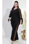 Kol Bağcıklı Gold Sımlı Siyah Takım