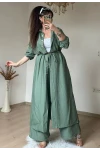Bel Bağcıklı Tunık Takım Su Yeşili