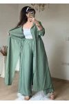 Bel Bağcıklı Tunık Takım Su Yeşili