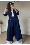 Bel Bağcıklı Tunık Takım Lacivert
