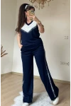Ön Piramıt Taşlı Takım Lacıvert