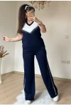 Ön Piramıt Taşlı Takım Lacıvert