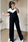 Ön Piramıt Taşlı Takım Siyah