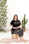 Büyük Beden Beautiful Yazılı Pijama Takımı