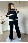 Çift Çizgili Triko Takım