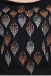 Damla Desenli Taşlı Bluz
