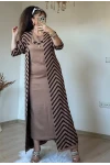 Elbıse Tunık Takım Bej