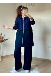 Fermuarlı Üst Sımlı Takım Lacivert