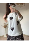 Kalpli Leopar Etek Bluz Takım