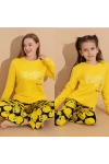 Karakter Baskı Çoçuk Takım Sarı