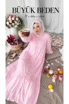 Lavinya Desen Güpür Elbise Pembe