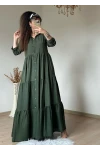 Salaş Gömlek Elbise Haki