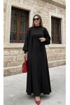 Sıfır Kol Elbise Tunik Triko Takım Siyah