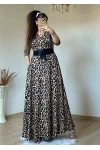 Tam Boy Premium Leopar Elbise
