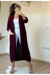 Uzun Salaş Hırka Bordo