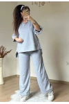 Yan Yırtmaçlı Spor Takım Gri