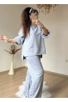 Yan Yırtmaçlı Spor Takım Gri