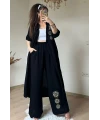 Nakış işlemli ikili Takım Siyah
