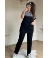 Roba Çizgili Takım Sıyah