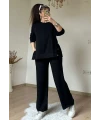 Bol Paça Çıtçıtlı Takım Siyah