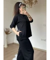 Bol Paça Çıtçıtlı Takım Siyah