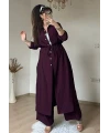 Bel Bağcıklı Tunık Takım Bordo