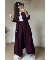 Bel Bağcıklı Tunık Takım Bordo