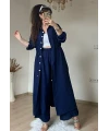 Bel Bağcıklı Tunık Takım Lacivert
