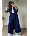 Bel Bağcıklı Tunık Takım Lacivert