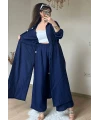 Bel Bağcıklı Tunık Takım Lacivert