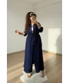 Bel Bağcıklı Tunık Takım Lacivert