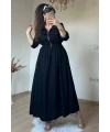 Yaka Cepli Spor Elbıse Siyah